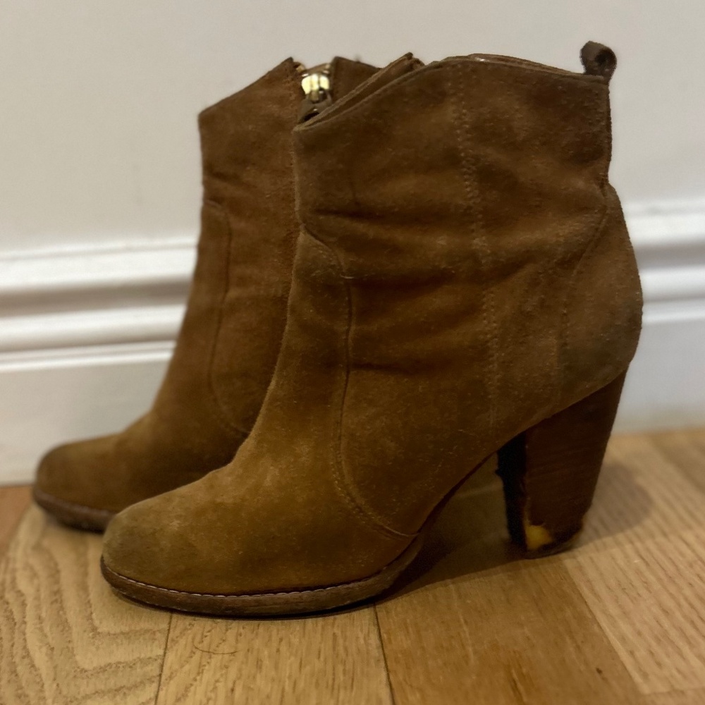 Tan Suede Booties - Joie